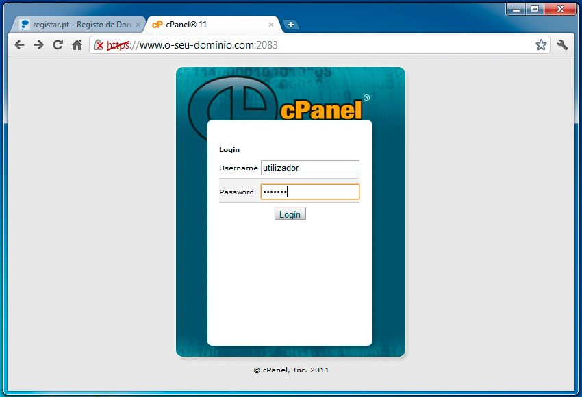 cPanel Url