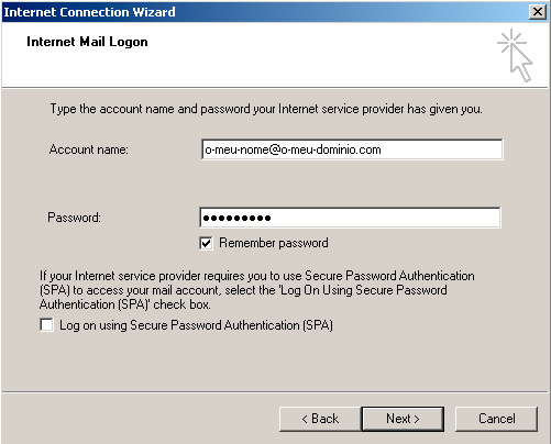 Microsoft Outlook Express - Mail Logon
